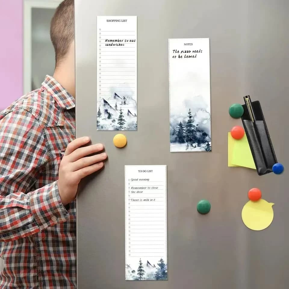 Blocco note magnetico con note adesive modello da 50 fogli Blocco note strappabile per agenda per frigorifero Lista della spesa Lista delle cose da fare Cancelleria