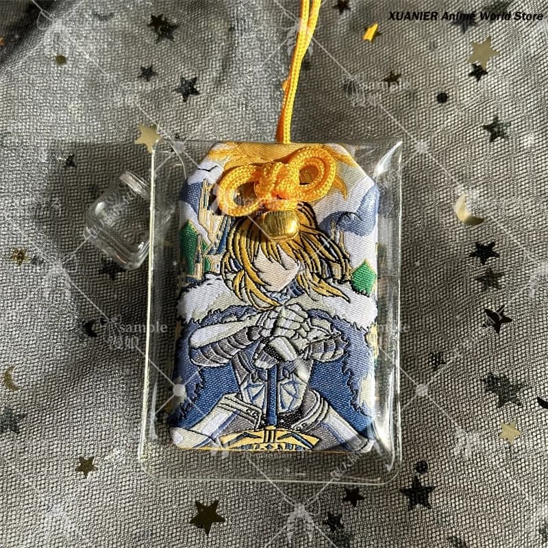 Anime Altria Pendragon Saber Fate/stay night Cosplay Weaving OMaMoRi Amulet Embroidery Talisman Backpack Pendant Cute Gift