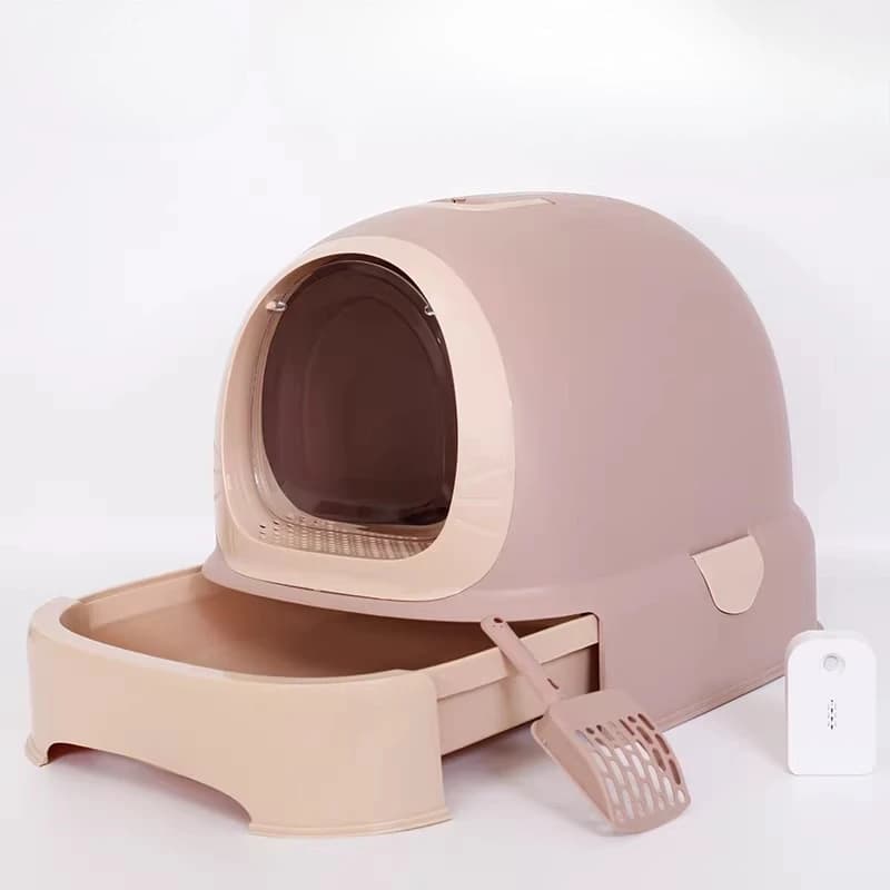 Lettiera per gatti in plastica chiusa automaticamente, autopulente, a forma di castello, per l'addestramento dei gatti, articoli per la casa