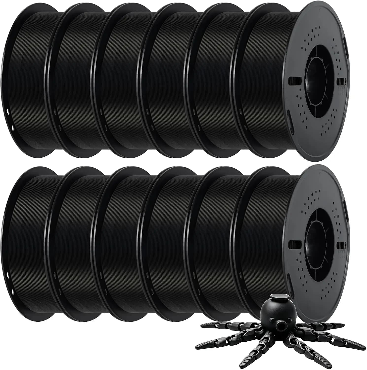 12 Rolls 12Kg Spool 265Lbs 175Mm Black PLA Filament Dimensional Accuracy 002Mm