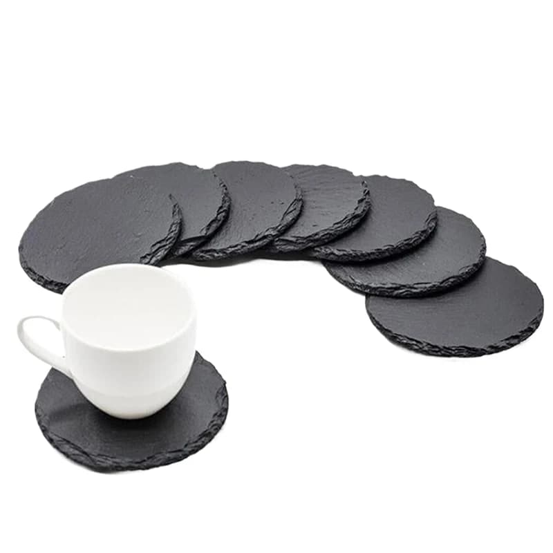 New Kitchen Tea Cup Mug Heat Resistant Rock Coaster Table Coaster Japanese Style Reusable Slate Stone Drink Coaster Decorative