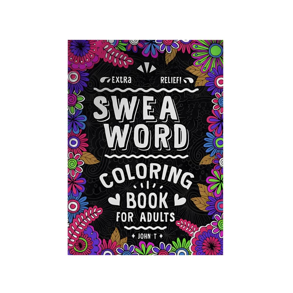 Adult Swear Word Coloring Book Floral Decorative Pattern Stress Relief Funny Humor Drawing Activity Book