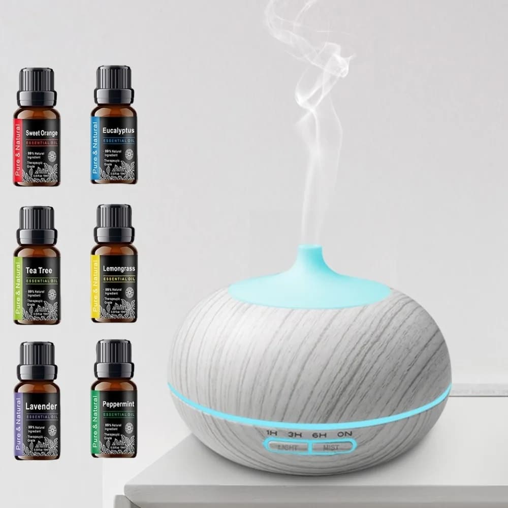 500 ml essential oils diffuser, air humidifier for the house, 7 color LED lights, air purifier for aromatherapy for bedroom and office