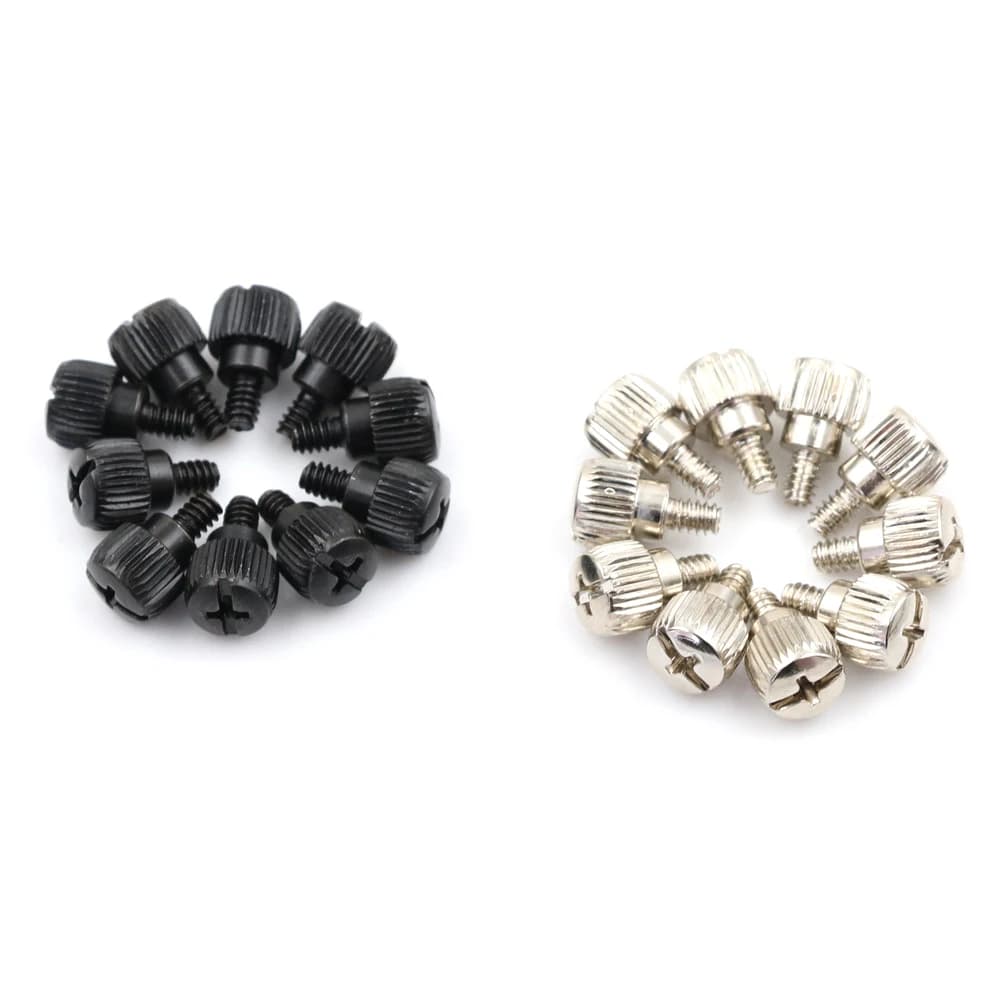 10 pezzi 6 # -32*5 Denti filettati Lunghezza 5mm Custodia per PC per computer Ventola di raffreddamento Vite di regolazione senza attrezzi Viti a testa zigrinata Vite a testa zigrinata
