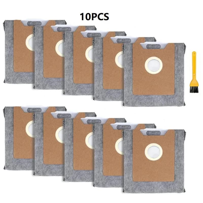 5 10PCS Activated Carbon Dust Bags for Eufy G35 G40 Hybrid Robot Vacuum Cleaner Dust Bag Antibacterial Non-Woven Replacement