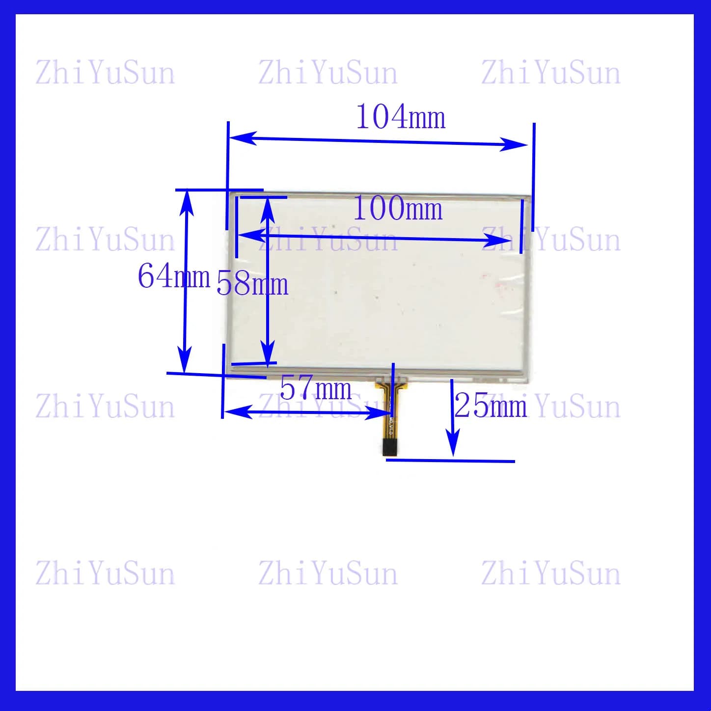 ST04305 Pannello touchscreen resistivo digitalizzatore per auto ST-04305 104*64