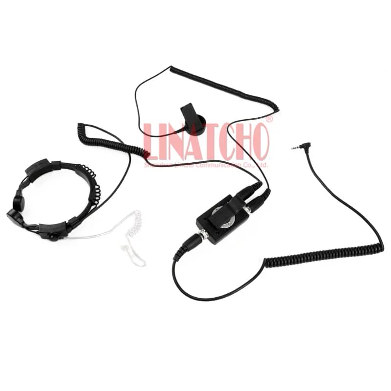 Microfono per gola con collo PTT resistente FT-250R VX-10 VX-110 Walkie Talkie Interphone Jack da 3,5 mm Auricolare