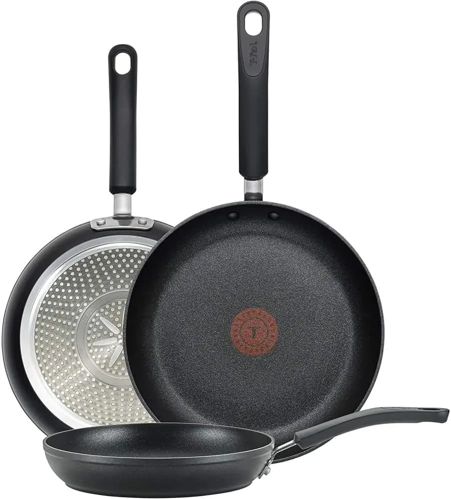 Set di Padelle Antiaderenti 3 Pezzi, 8, 10.25, 12 Pollici, Adatte per Induzione e Forno, Resistenti al Calore fino a 400°F, Set da Cucina