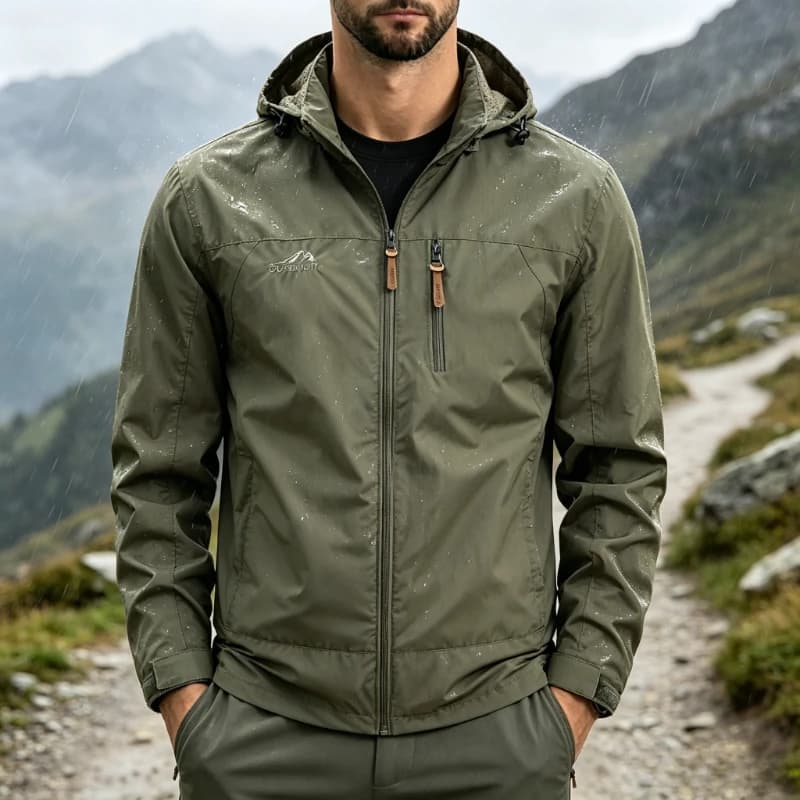 Cross border Waterproof Hiking Jacket Men Autumn/Winter Outdoor Single layer Windproof Stormtrooper Hoodie Casual Sports Jackets