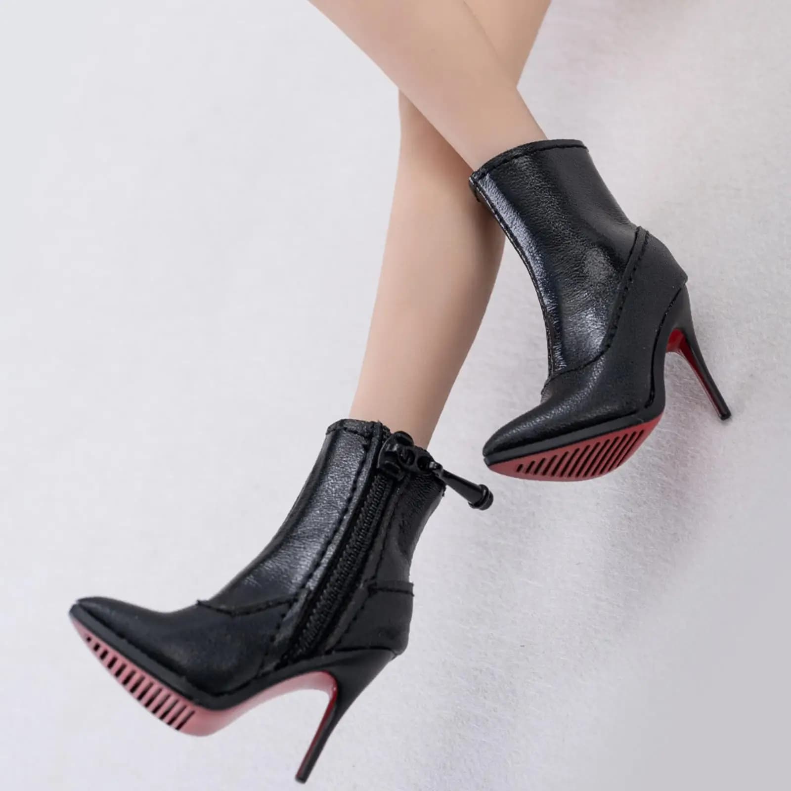 Scarpe con Tacco Alto per Bambola Femminile 1/6, Stivali in Microfibra per Action Figure da Collezione, Accessori per Bambole