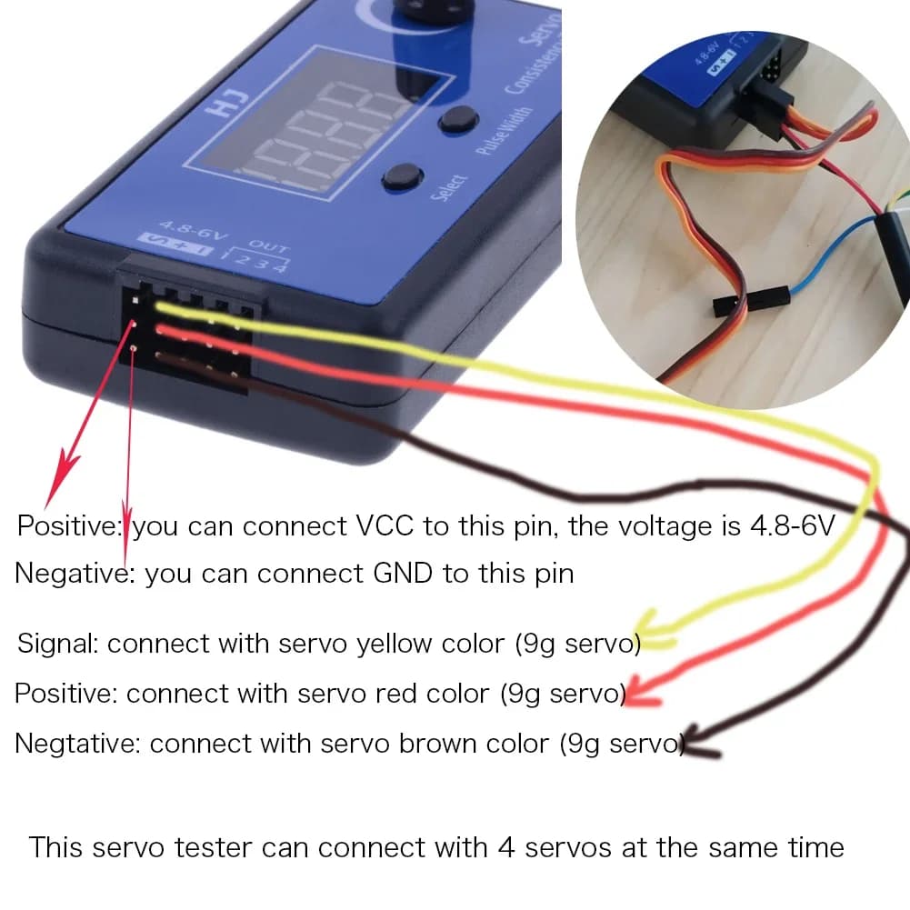 HJ Digital Servo Tester Portable ESC Consistency Control Tester for RC Helicopter Airplane Car RC Helicopter Tester Tool