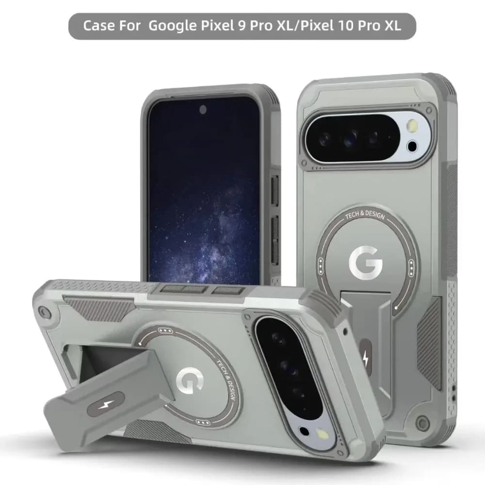 Custodia per telefono con supporto magnetico robusto antigoccia per armatura militare per Google Pixel 10 Pro XL 9 Pro XL per copertura di ricarica wireless Magsafe