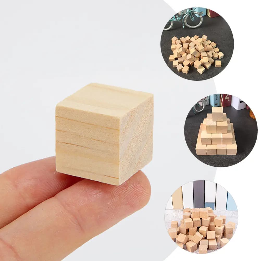 Set di Cubi Educativi, Piccoli Blocchi Portatili in Legno, Gioco Cognitivo per lo Sviluppo Precoce dei Bambini