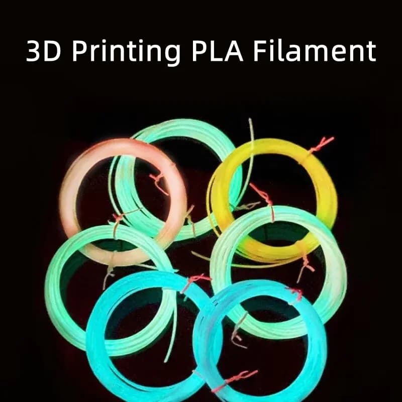 1.75mm 3D Printing Pen Noctilucent Fluorescence PLA Filament for Glow In The Dark Plastic PLA 3D Printing Materials For 3D Pen