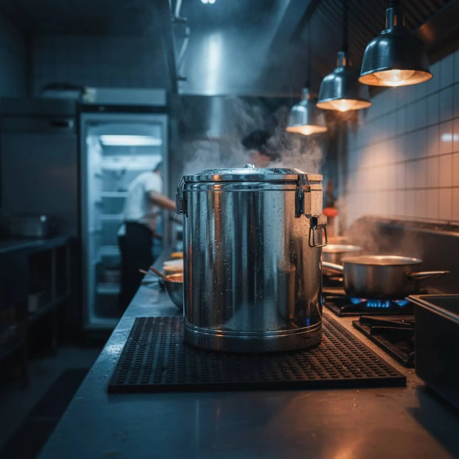 Stainless Steel Insulated Barrel Leakproof Design Large Capacity Food Thermal Container Thermal Food Container Long-Lasting