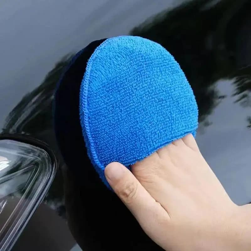 10 pz. Spugne Applicatrici per Dettagli Auto, Spugne Morbide in Microfibra Rotonde per Lucidatura e Ceratura, Strumenti per la Pulizia dell'Auto