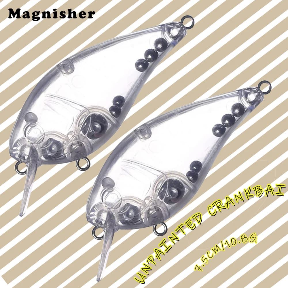Magnisher 7.5 centimetri 10.5g Piazza Bill Sonaglio Superficiale Crankbait Esche Da Pesca Non Verniciato Vuoto Wobbler Esca Attrezzatura Da Pesca per FAI DA TE