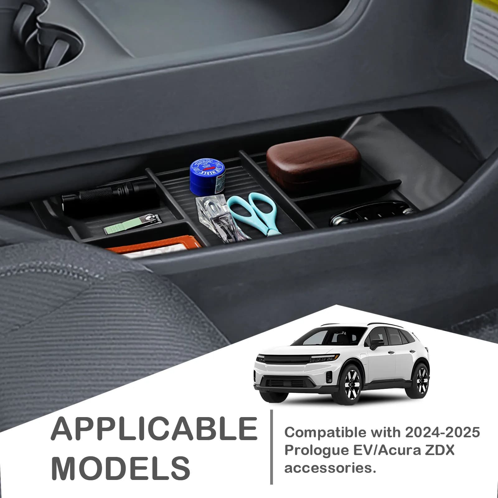 Piano Vassoio Inferiore Console Centrale Organizzatore Per 2024 2025 Honda Prologue EV /Acura ZDX Bracciolo Scatola di Immagazzinaggio Inferiore Accessori Auto