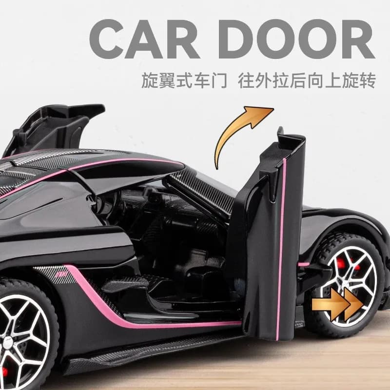 1:32 Scale Koenigsegg Jesko Absolut Diecast Alloy Supercar Model with Scissor Doors for Collection Gift Home Decor Ornament