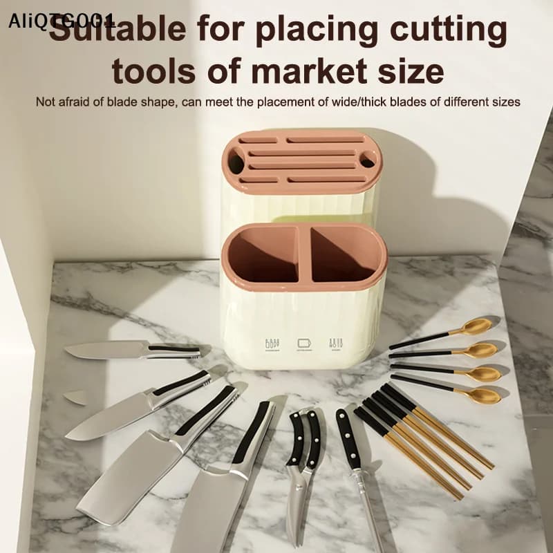 Kitchen Anti-slip knife holder - Organizer Saveware for Tools with Drainage, Easy to Clean, Worktop Stable
