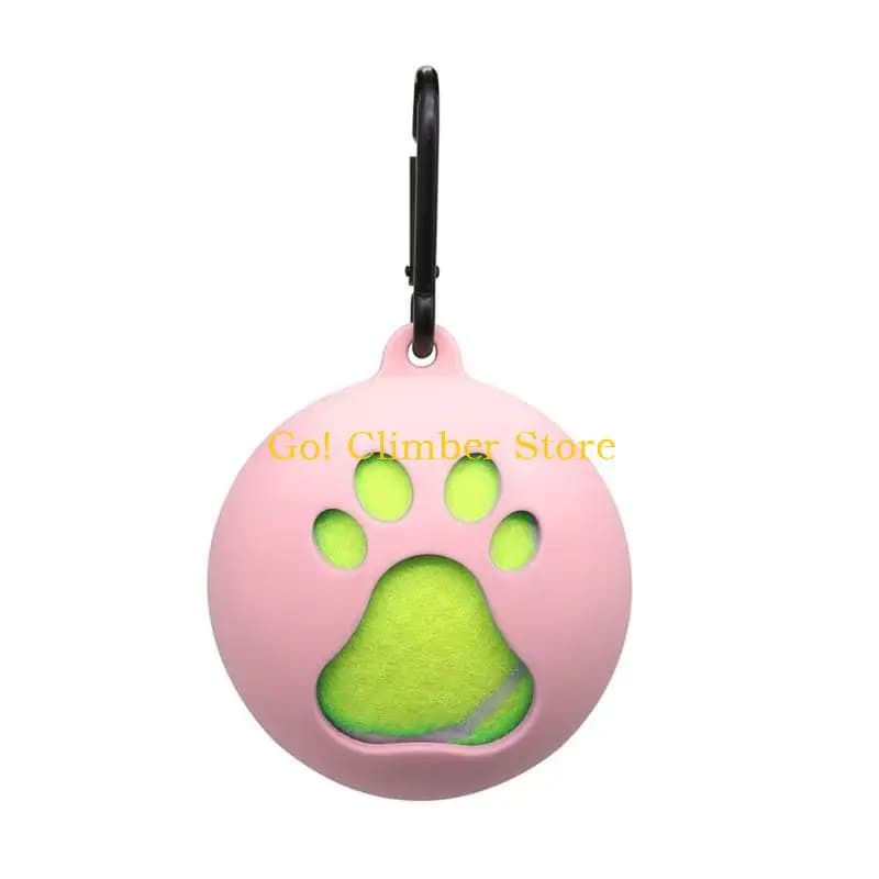 Supporto per palline da tennis standard Q84C con moschettone. Supporto per copertura per palline per animali domestici a mani