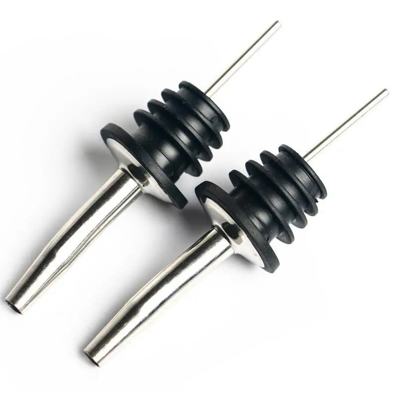 500 pz In Acciaio Inox Tappo Per Vino Rosso Cocktail Shaker Bar Strumento Bakeware Liquore Spirito Versatore Beccuccio Con Tappi In Gomma ni36
