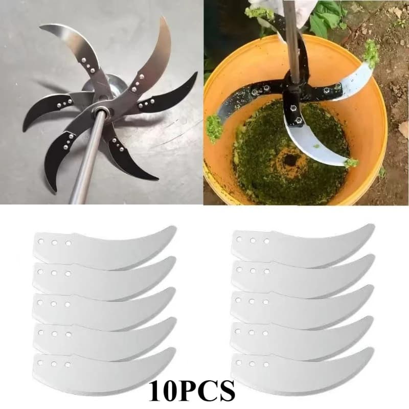 Spare blade for animal feed, 10 pieces agricultural fruit and vegetable crusher for agricultural mixer