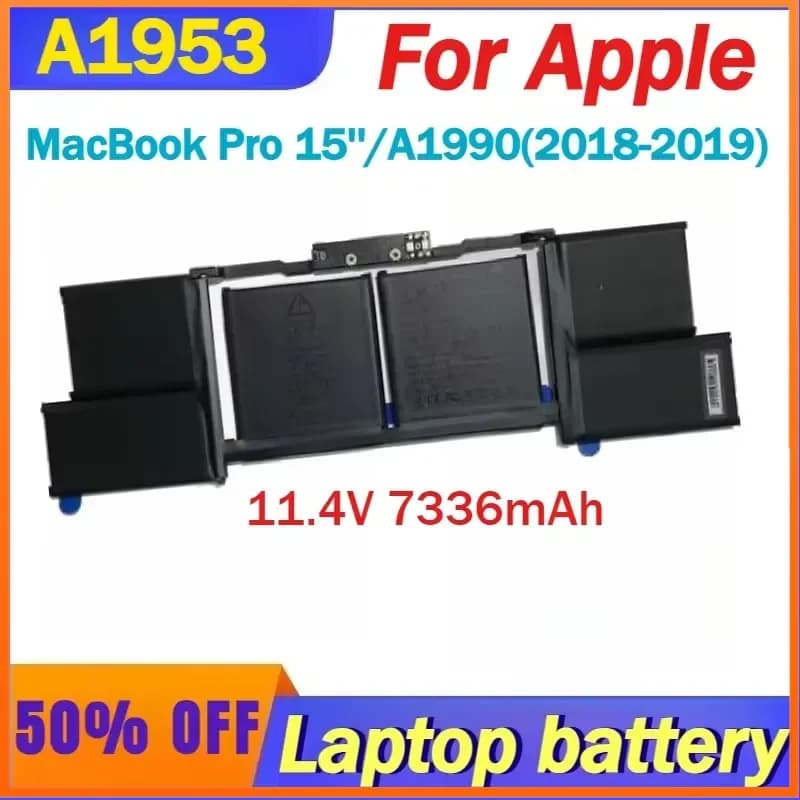 High-Quality 11.4V 7336mAh A1953 Laptop Battery for Apple MacBook Pro 15''/A1990(2018-2019) Fast Shipping