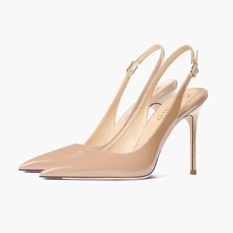 Sandali a punta sexy con tacco ultra alto eleganti sandali estivi in vernice con reggicalze tacchi alti abito alla moda scarpe da donna per banchetti