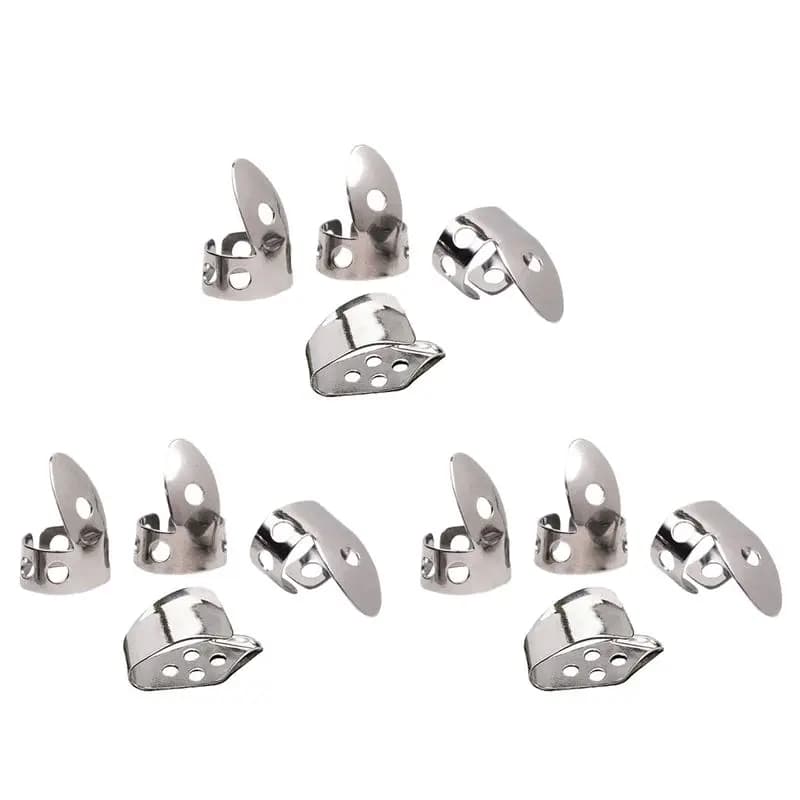 ABLB-12Pcs Plettri per chitarra in metallo, plettri per chitarra in acciaio inossidabile per chitarra acustica, banjo, ukulele