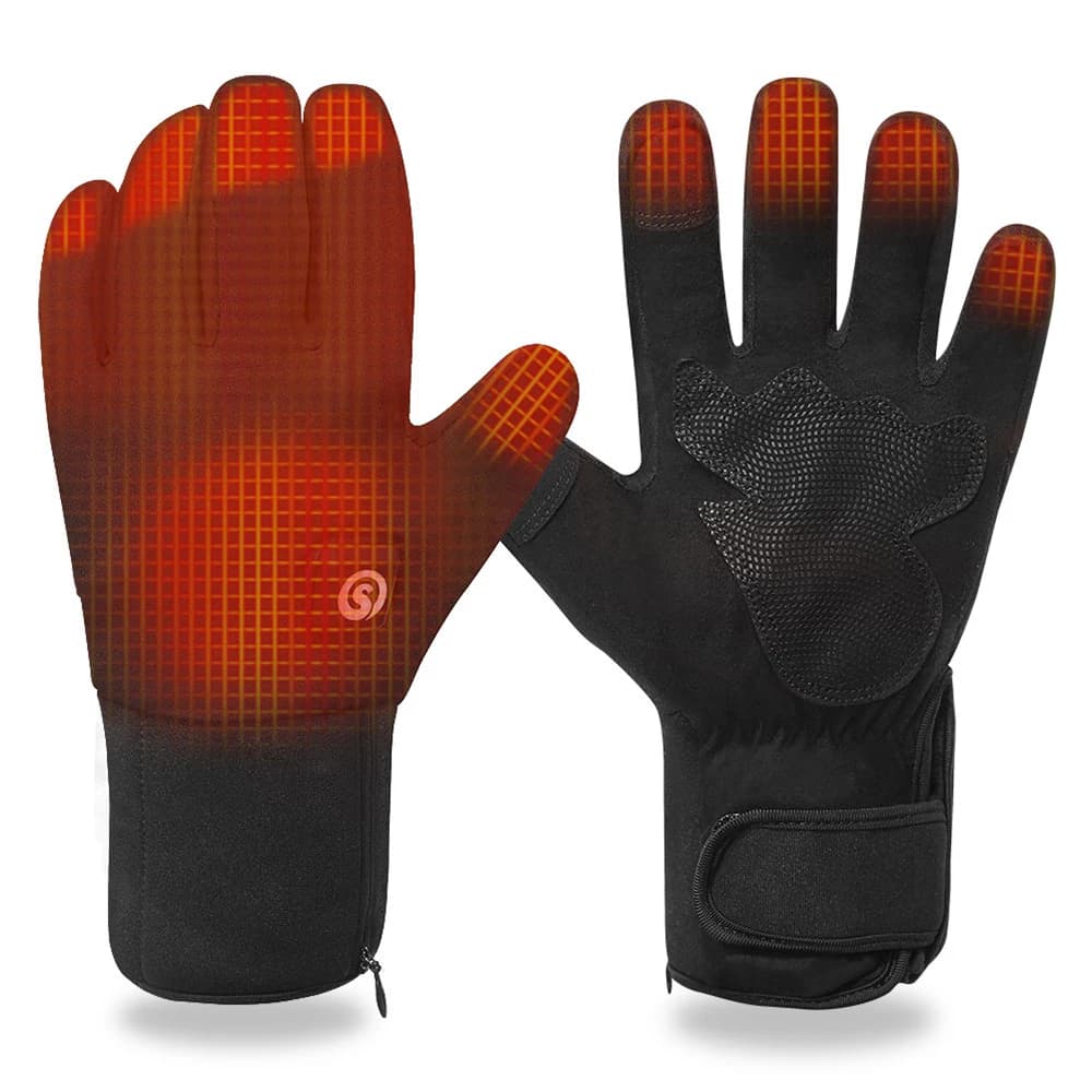 Guanti riscaldati elettrici invernali con batteria guanti riscaldanti scaldamani guanti da bici impermeabili con Touch Screen termico per moto Hot