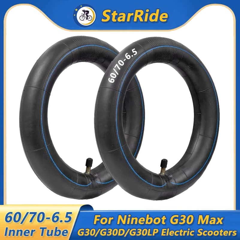 60/70-6.5 Camera d'aria da 10 pollici Camera d'aria con valvola diritta per parti di ruote per pneumatici per scooter elettrico Ninebot G30 Max/G30 G30D/G30LP