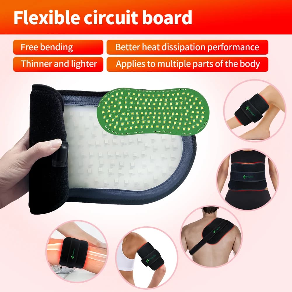 Red Light Therapy Belt Infrared Light Therapy Wearable Wrap with Timer Leg Waist Muscle Pain Relief Improve Joint Inflammation