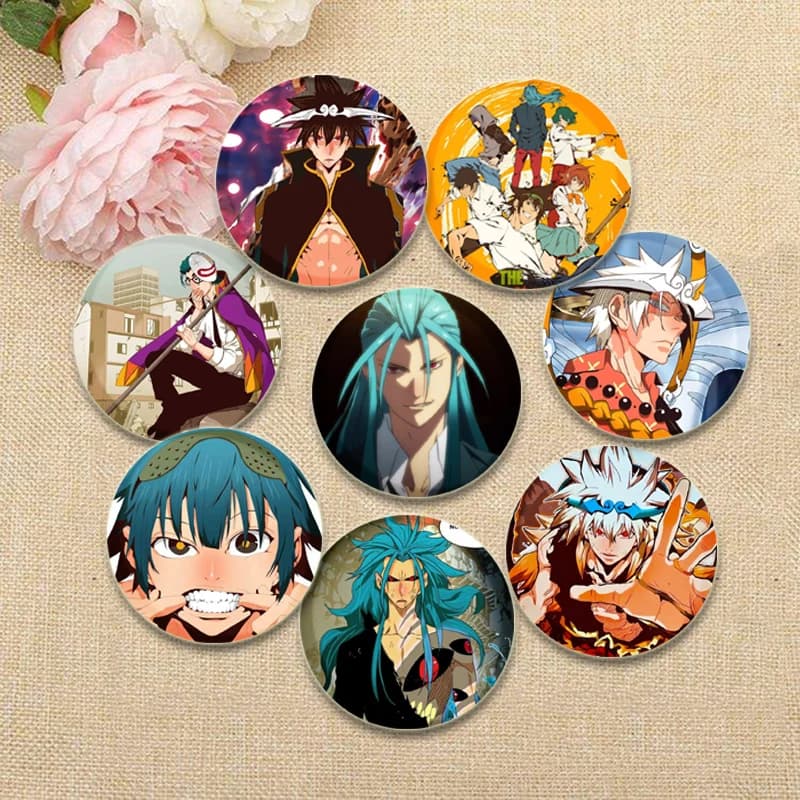 Anime The God of High School Button Pins Handmade Cartoon Badge Round Creative Brooches for Backpack Jewelry Accessories Gifts