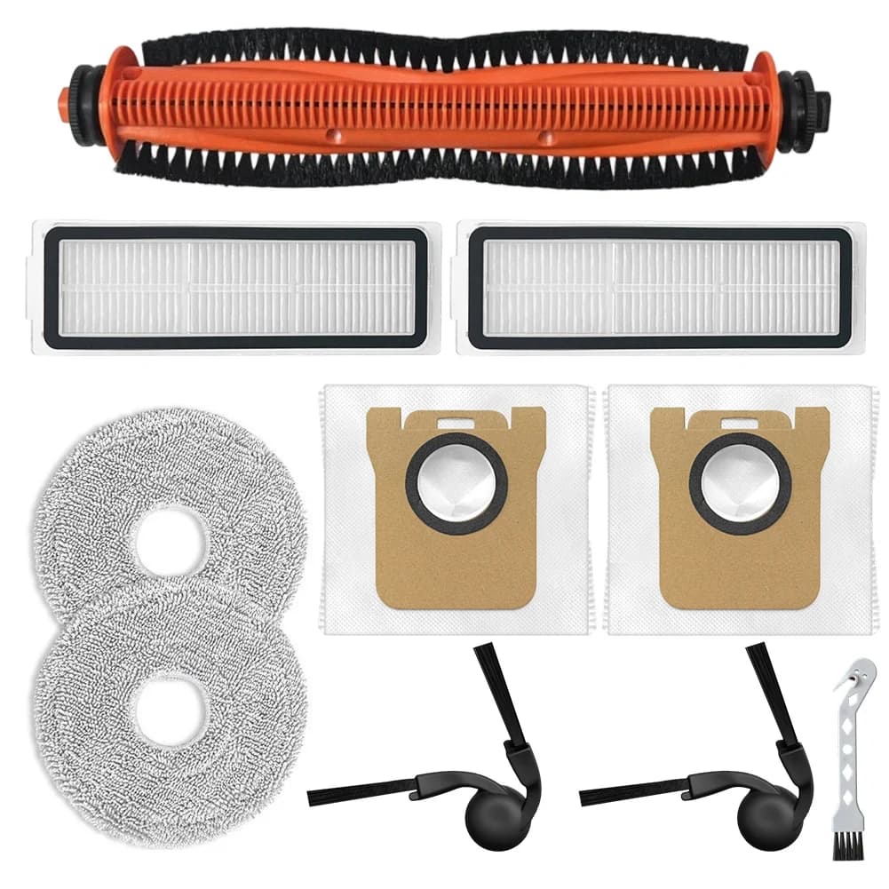 Filter Mop Cloth Dust Bag Side Brush and Main Brush Set Compatible with For Xiaomi Robot Vacuum Cleaner 5 OV31GL 5 Pro OV21GL