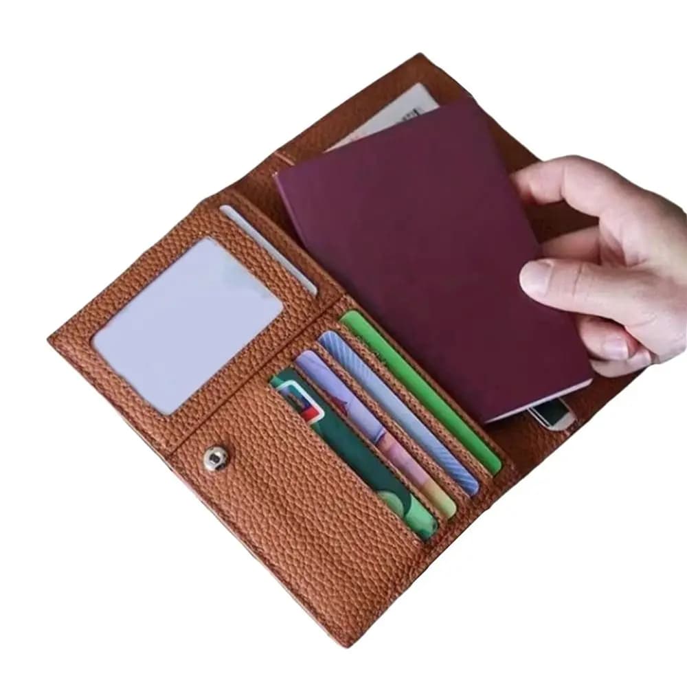 Nuovo porta passaporto in pelle PU Borsa per passaporto portatile ultrasottile Accessori da viaggio multifunzione da viaggio