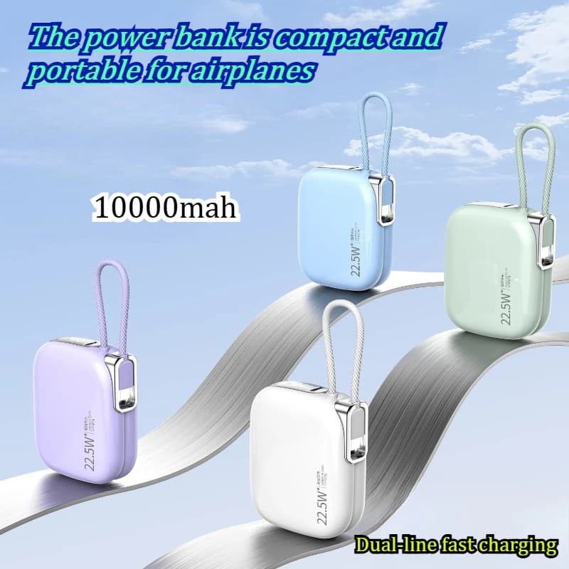 10000mAh Power Bank Compact and Portable for Airplanes Dual Line Fast Charging Long Endurance Mobile Power Bank