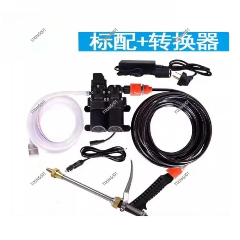 Idropulitrice ad Alta Pressione 12V - Macchina per Pulizia Elettrica con Doppio Motore in Rame e Spazzola per Uso Domestico e Auto