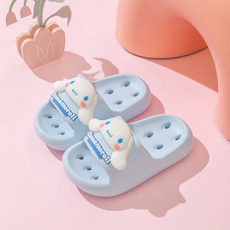 Fashion Sanrio Hello Kitty Kuromi Women Slippers Anime Cinnamoroll Cartoon Girls Student Summer Cute Anti-Slip Bathroom Sandals
