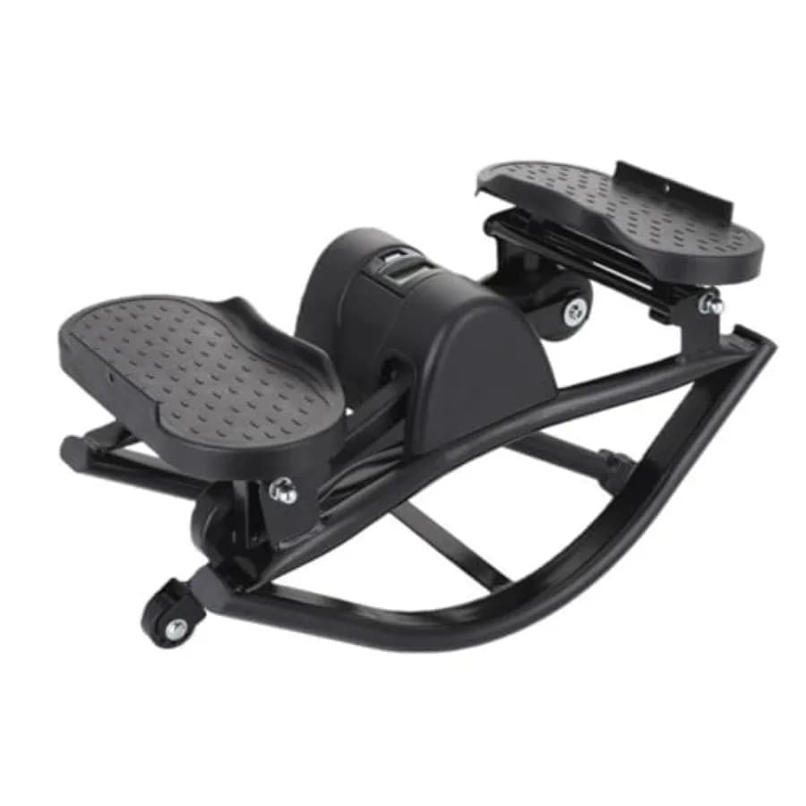 Stepper laterale Rock Stepper con bande di resistenza per esercizi a casa, silenzioso, a basso impatto, per allenamento glutei, blu, 250 libbre