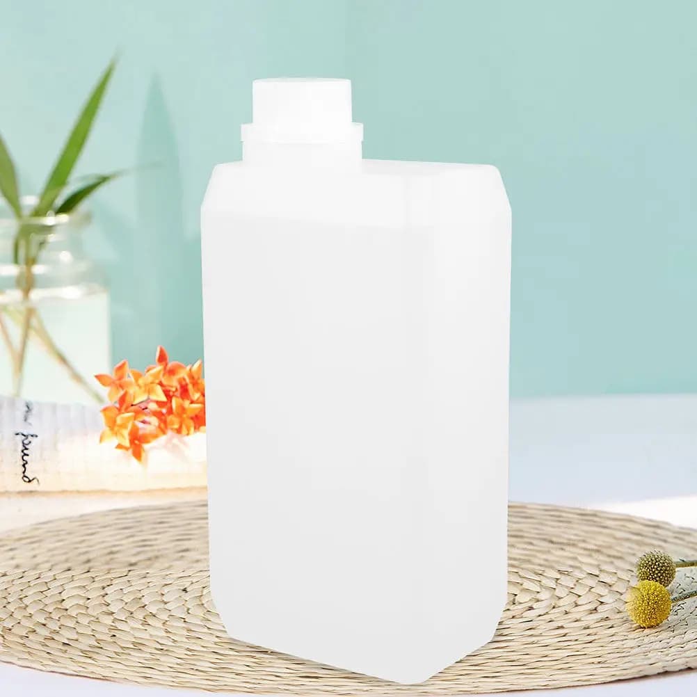 2 parts HDPE liquid containers for food, Bottles with Side Mouth, Containers for 1000 ml Reagents, Containers for Water, Oil, Liqueurs, Acids