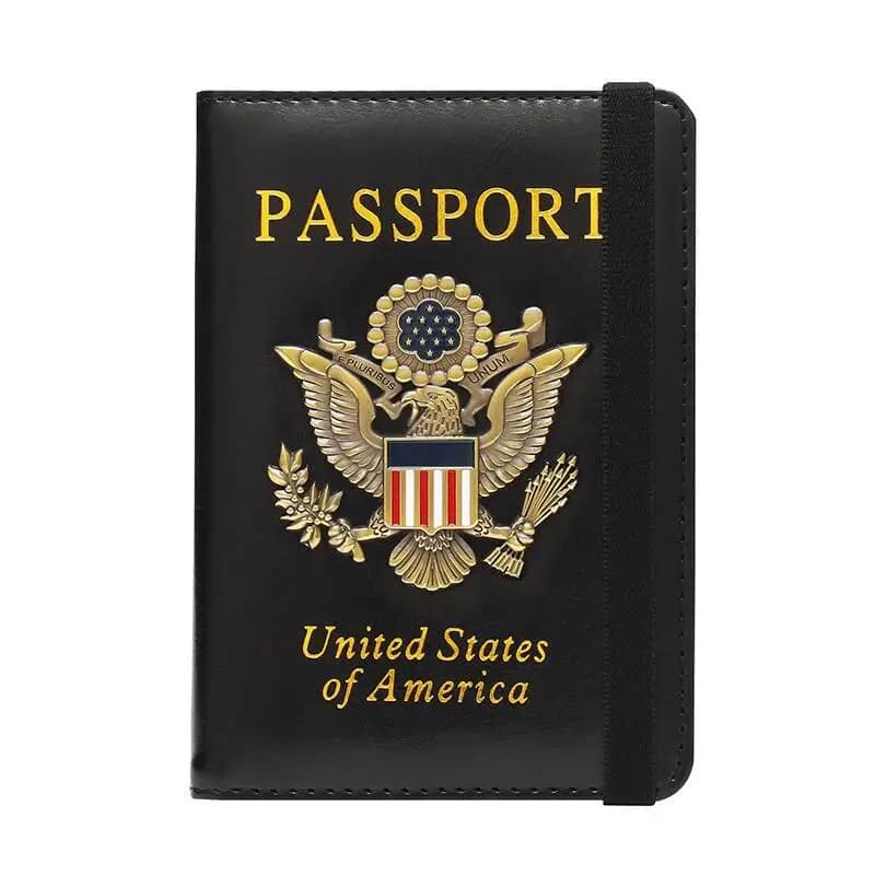 VM FASHION KISS USA Rfid Custodia per passaporto Donna Uomo ID aziendale Porta carte di credito Custodia per borsa Accessori da viaggio