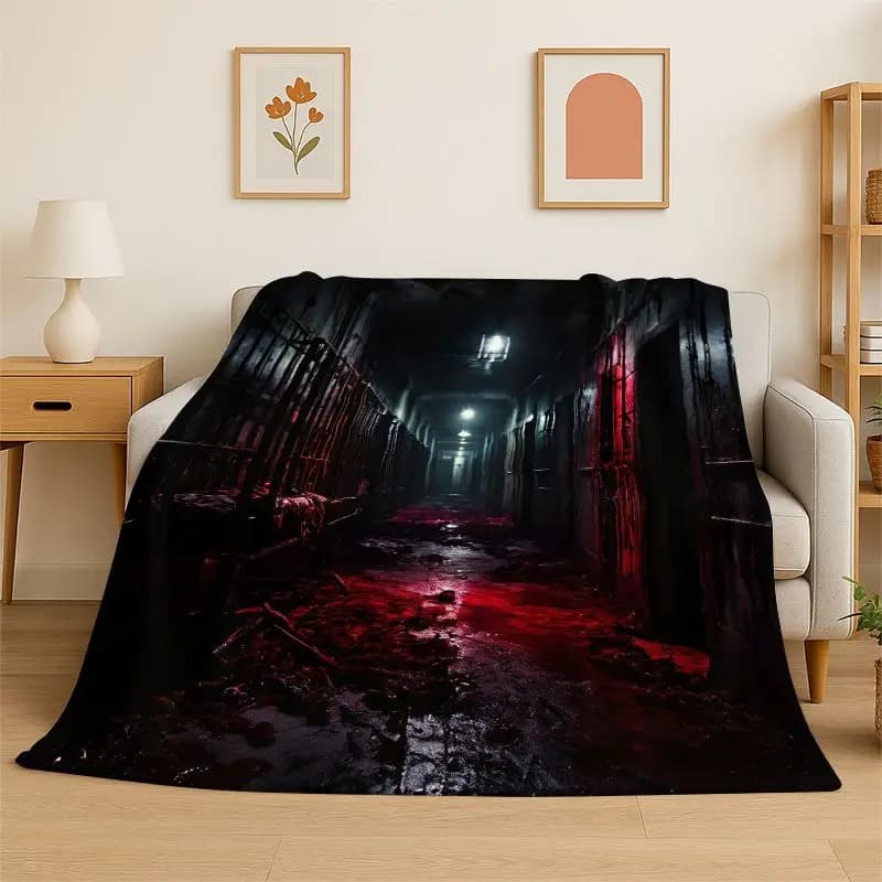 Gothic Magic Gate Door Miracle Flannel Blanket Soft Throw Blanket for Bedroom Living Room Bed Travel Camping Picnic Nap Cover