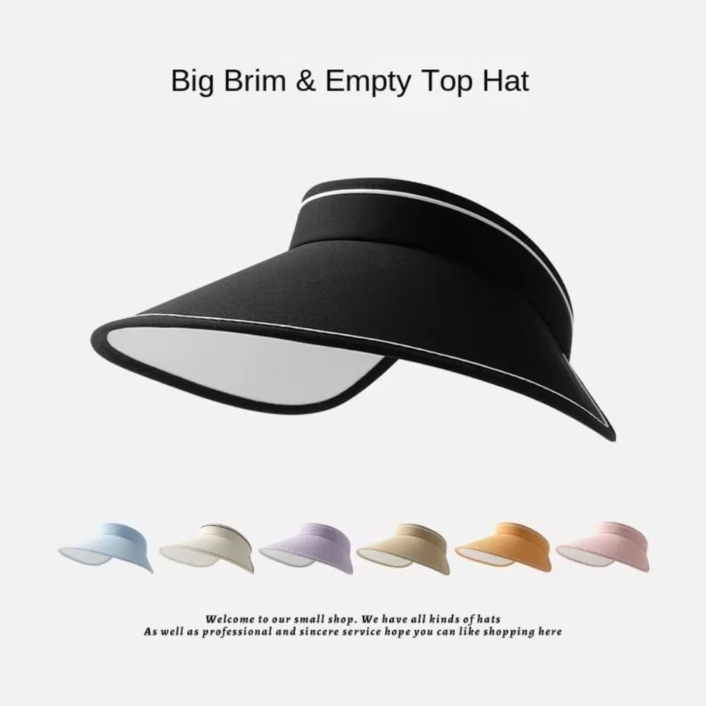 Gifts Empty Top Summer Cycling Sun Hat Large Brim UV Protection Beach Bucket Hats Cover Your Face Travel Panama Caps