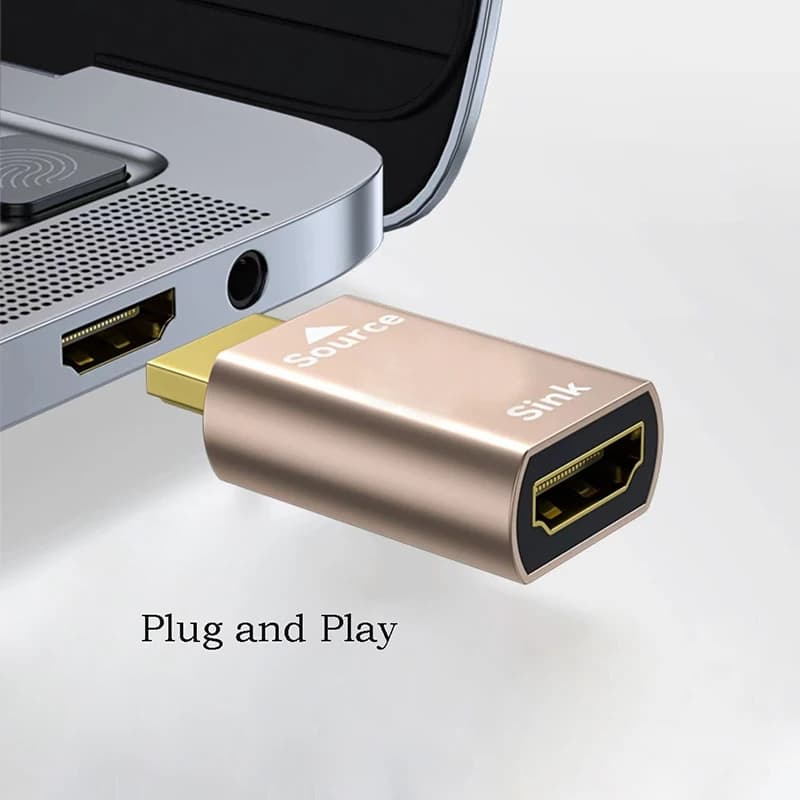 con schermo di blocco HDMI Spina fittizia Display virtuale Scheda grafica 4K Telecomando PC Adattatore display fantasma Carico DDC EDID Dongle