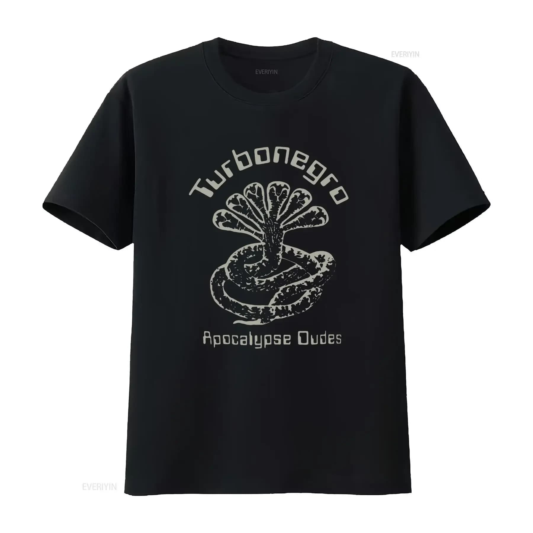 TURBONEGRO Apocalypse Dudes Snake Print T Shirt for Rock Band Fan vintage Washed streetwear Soft Comfortable Casual