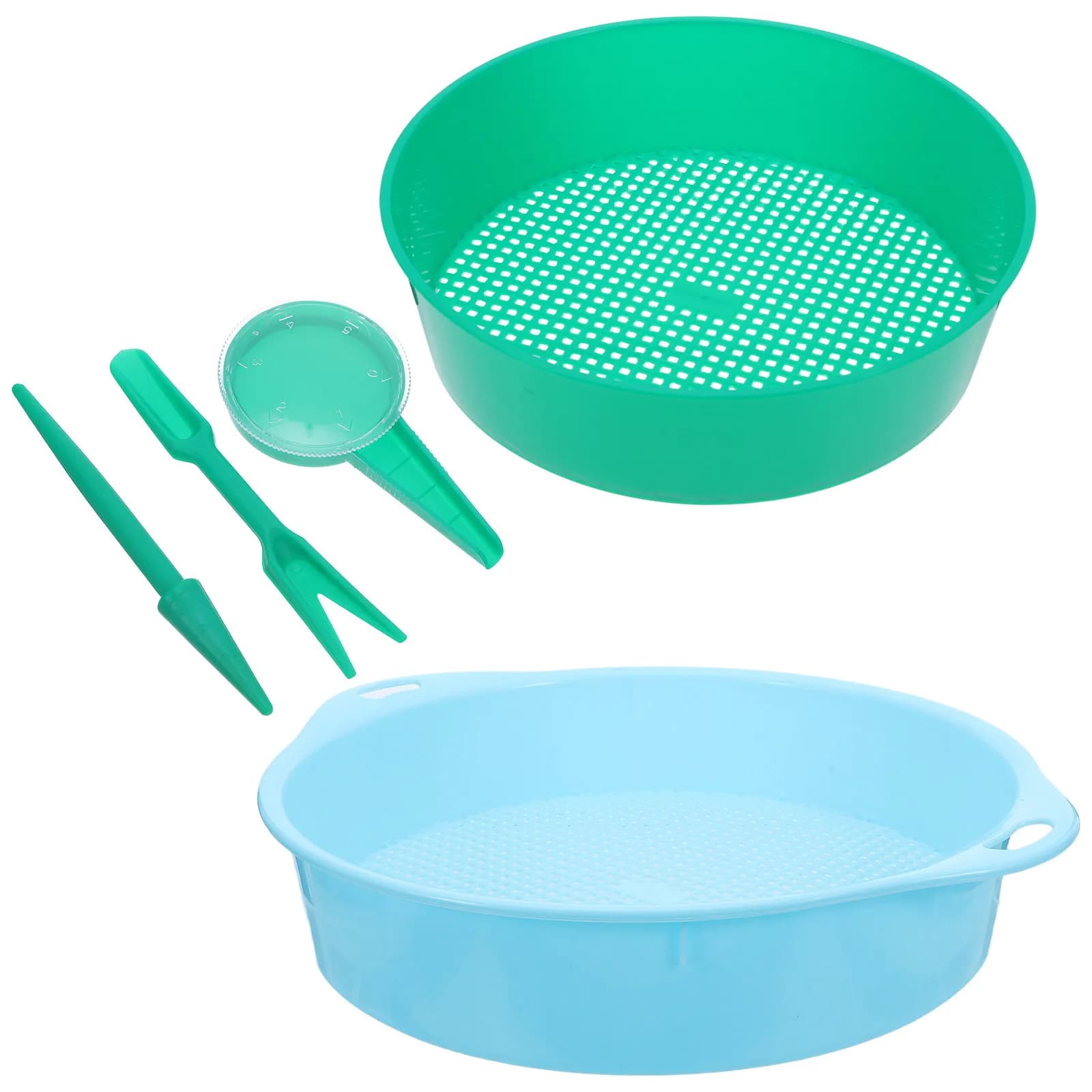 1Set Extended Handle Garden Seed Planting Tool Set Sifter Seed Dispenser Dibbler for Flower Vegetable Bulb Transplanting