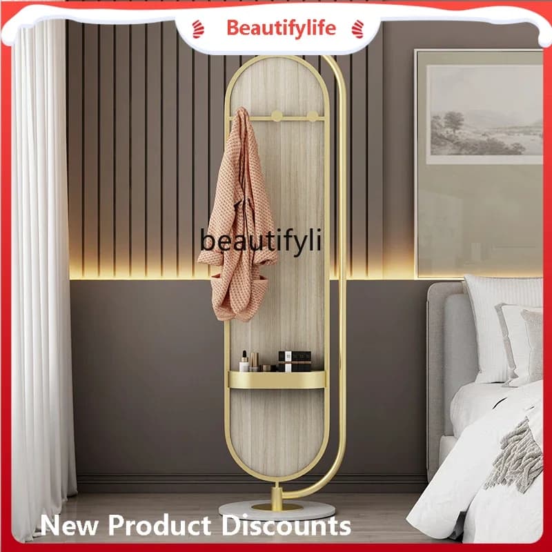 scn8617 zqLight Luxury swivel floor mirror for bedroom and full figure mirror for home use with clothes hangers