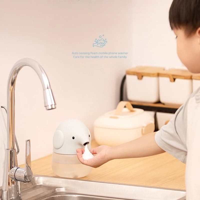 Dispenser automatico di sapone liquido per bambini, per lavare le mani, shampoo, bottiglie, piatti in schiuma, dispenser, accessori per il bagno