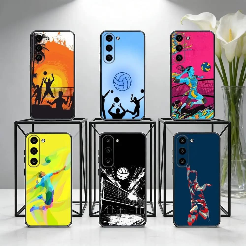 V-Volleyball P-Painted phone case for Samsung Galaxy A73,A72,A71,A70,A53,A52,A51, other black soft cases